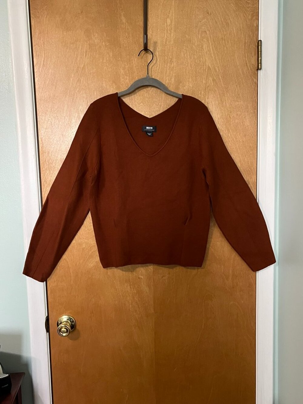 Maeve by Anthropologie Women's Burnt-Orange Size M Sweater